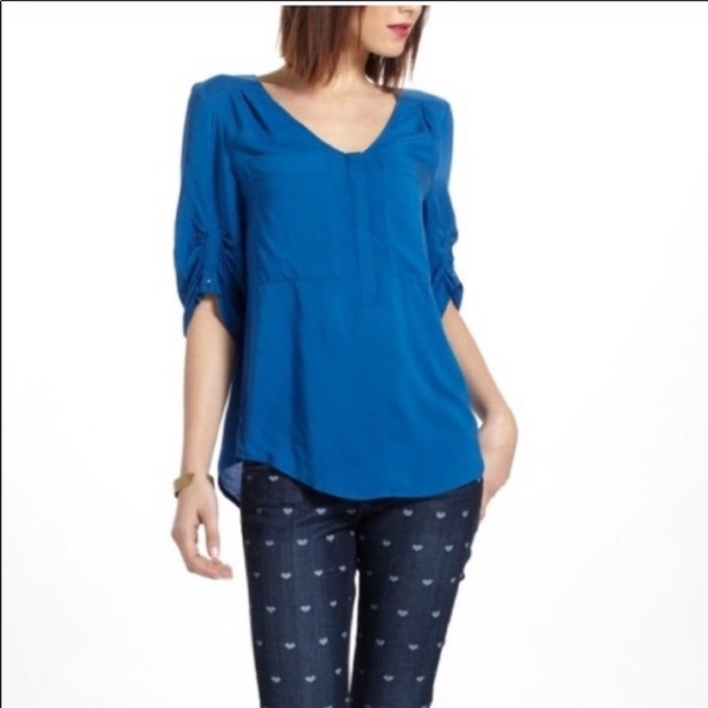 Anthropologie - Maeve | Royal Blue Blouse | Sz XS